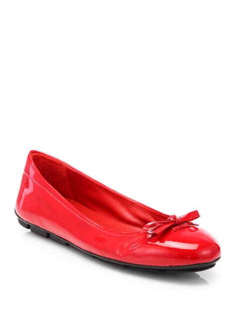 prada red flats|Prada flats for women.